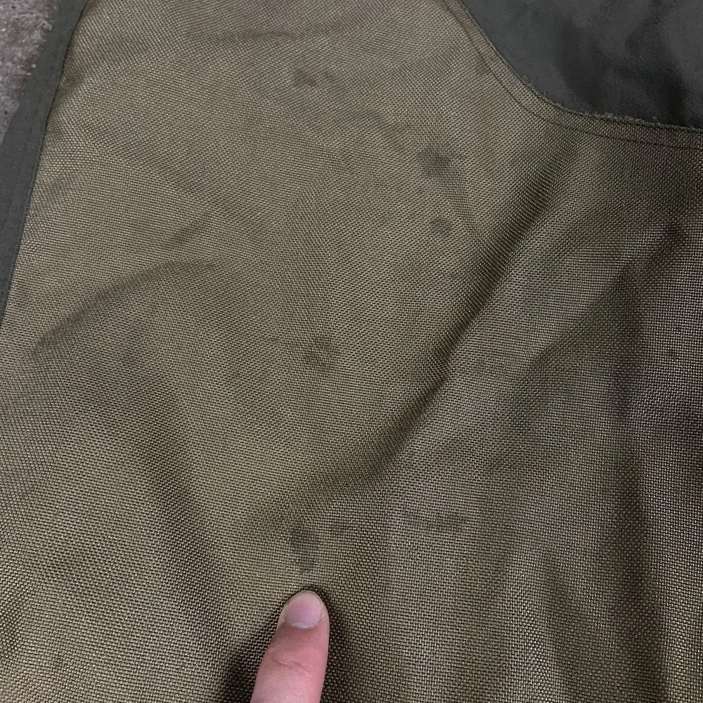 Vintage L.L. Bean Canvas Carpenter Pants Size 40 Green Briar Guard Brush Hunting